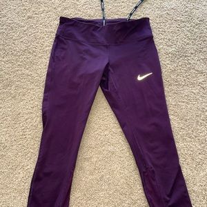 Purple Nike 3/4 length leggings